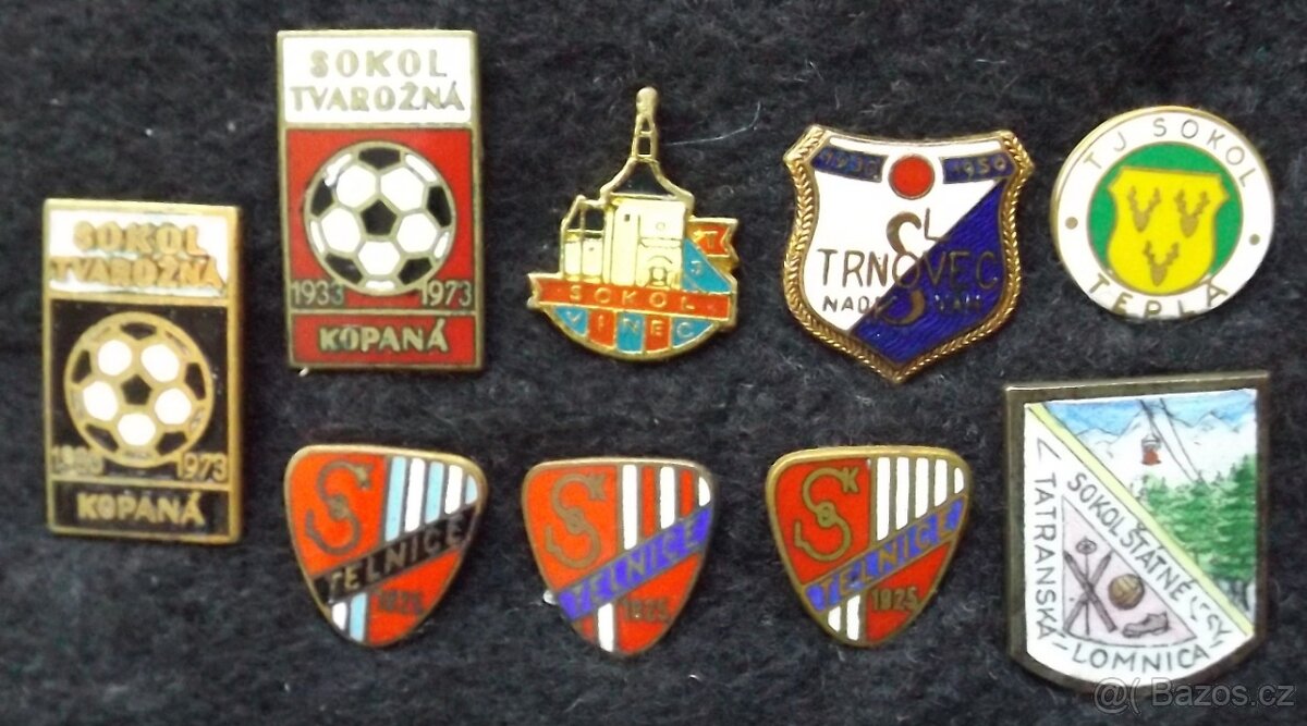 fotbalové sportovní odznaky - SOKOL, kopaná i jiné sporty - 11