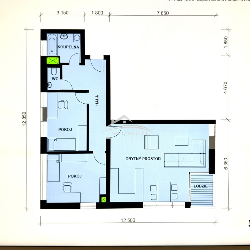 Pronájem pěkného zděného bytu 3+kk 91 m2 s garáží, Havlíčkův - 11
