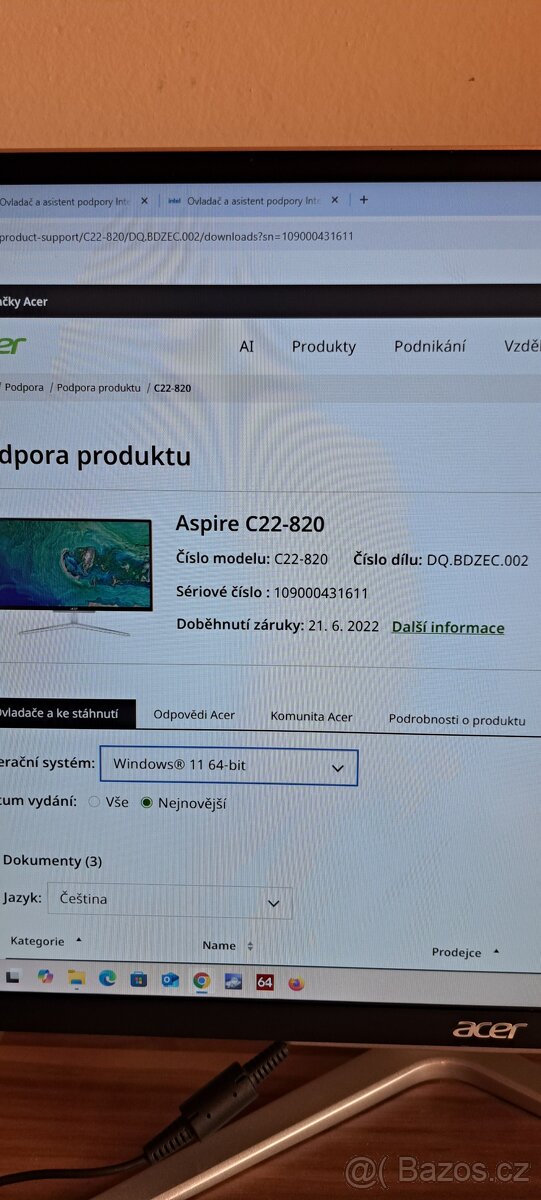 ALL in ONE - ACER Aspire C22-820 - Windows 11 - 11