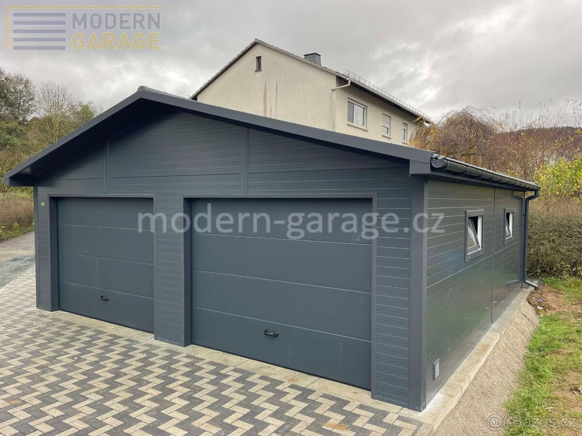 Zateplené montované garáže PIR 4x6/6x6m celá ČR - 11