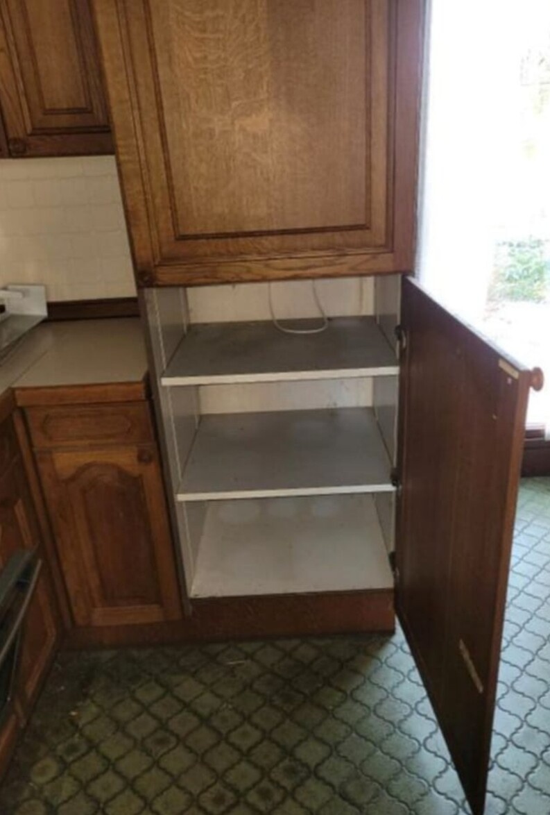 Rustikální dubová linka do U se spotřebiči,6236 - 11