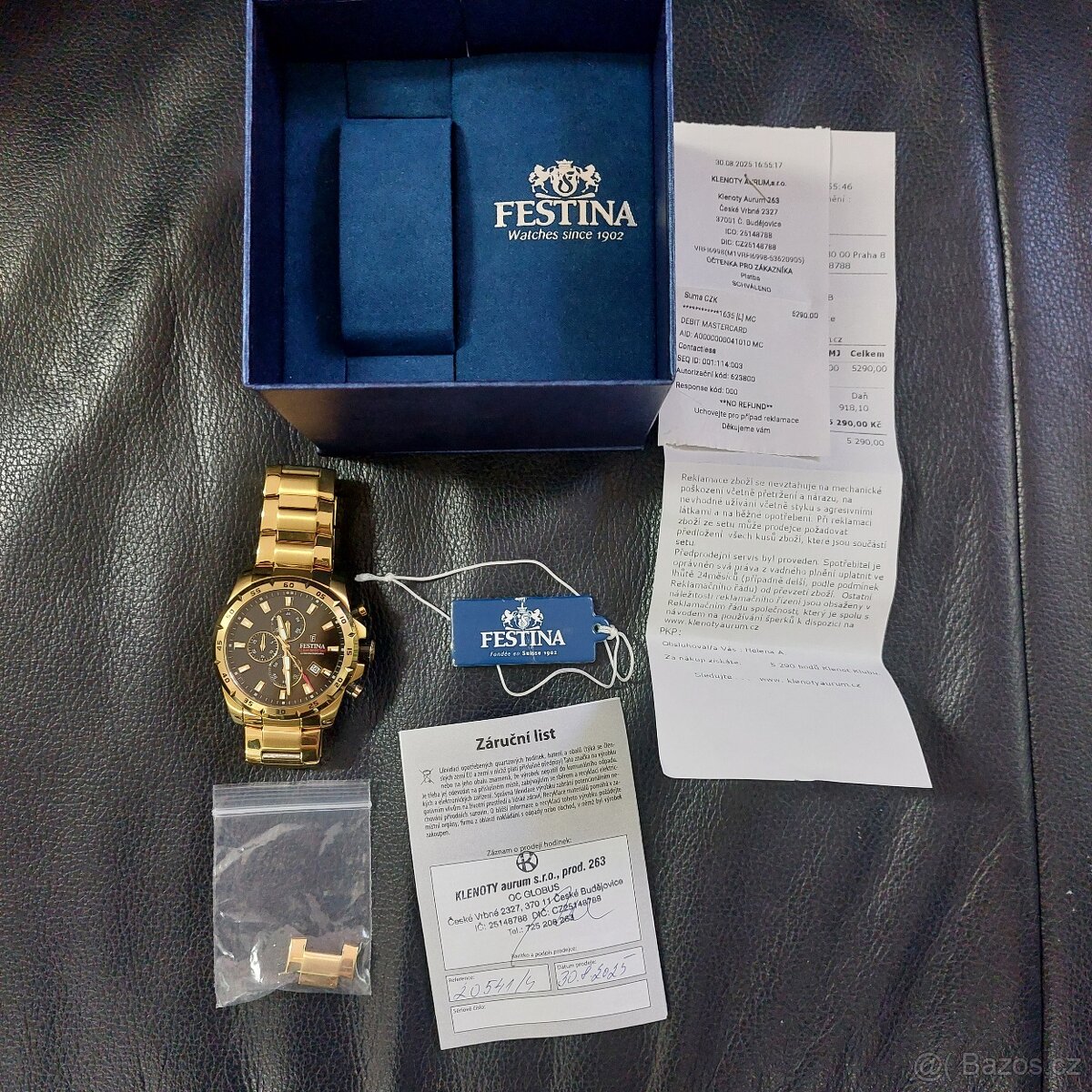 Pánské hodinky Festina, DOKLAD, ZÁRUKA, TOP STAV, krabička - 11