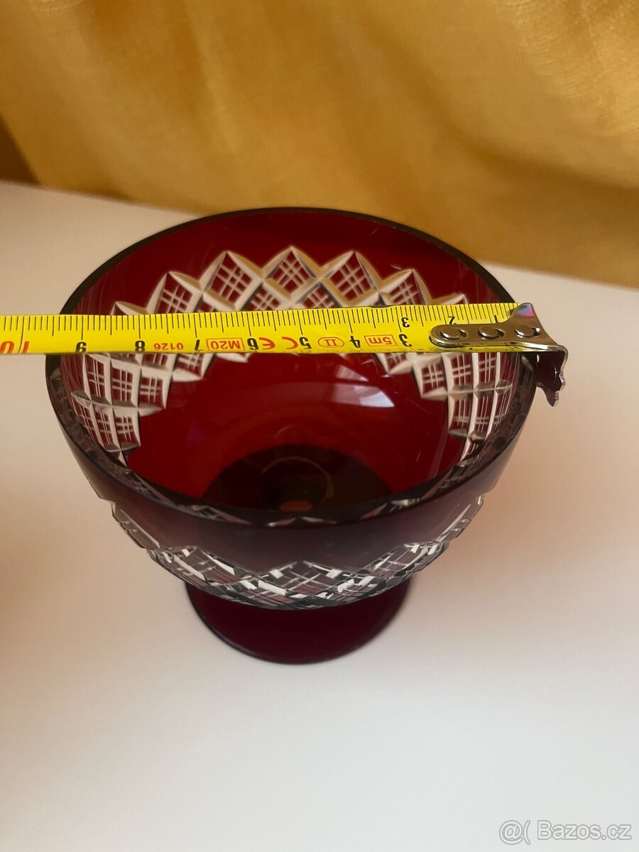 Červený pohár / miska / sklenice na šampaňské - 11