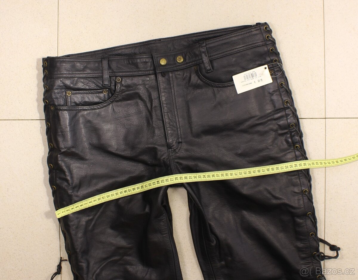 Kožené šněrovací kalhoty Polo 2XL-49x89x117x20 cm - 11