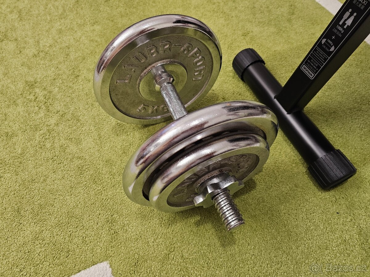 Posilovací lavice skládací včetně příslušenství - 11