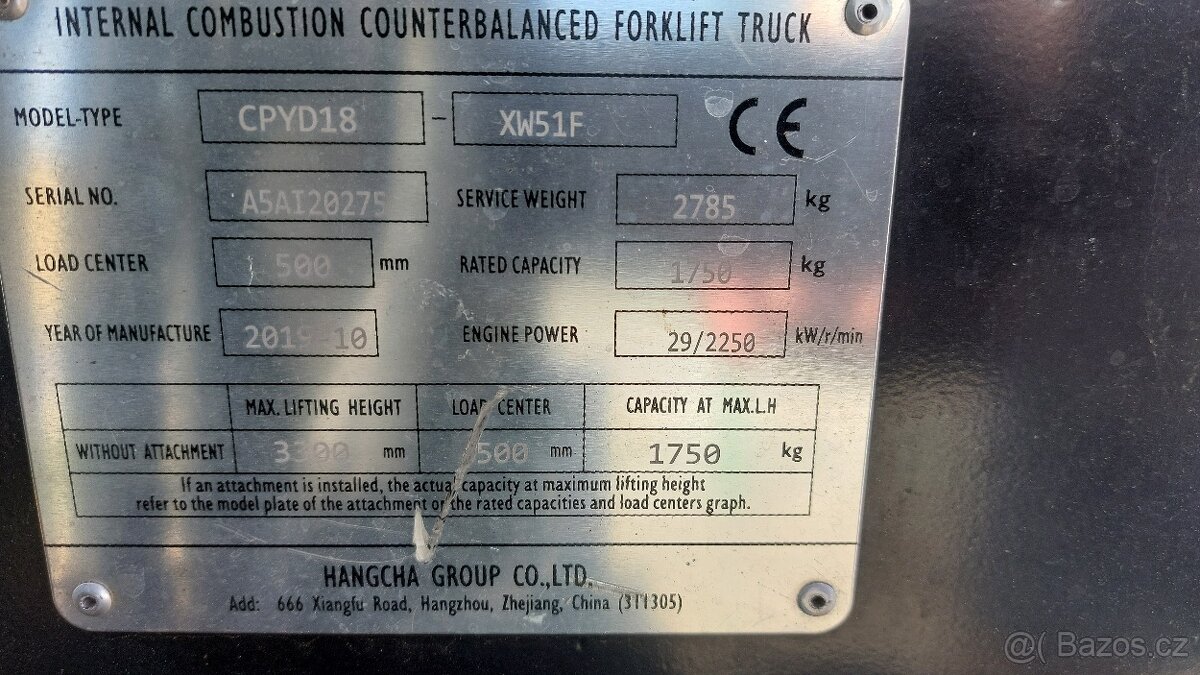 Vysokozdvižný vozík Capstan 1,8 LPG - 11