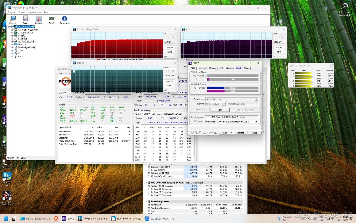 Herní počítač s RGB, Ryzen 5 1600, RX 580 8G, 256G SSD + HDD - 11