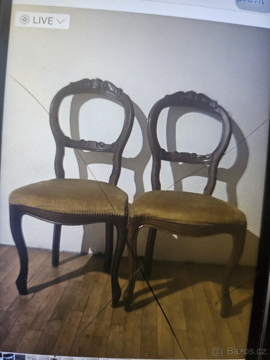 2x postel halabala, 2x židle Philippe, koberec ,květináč - 11