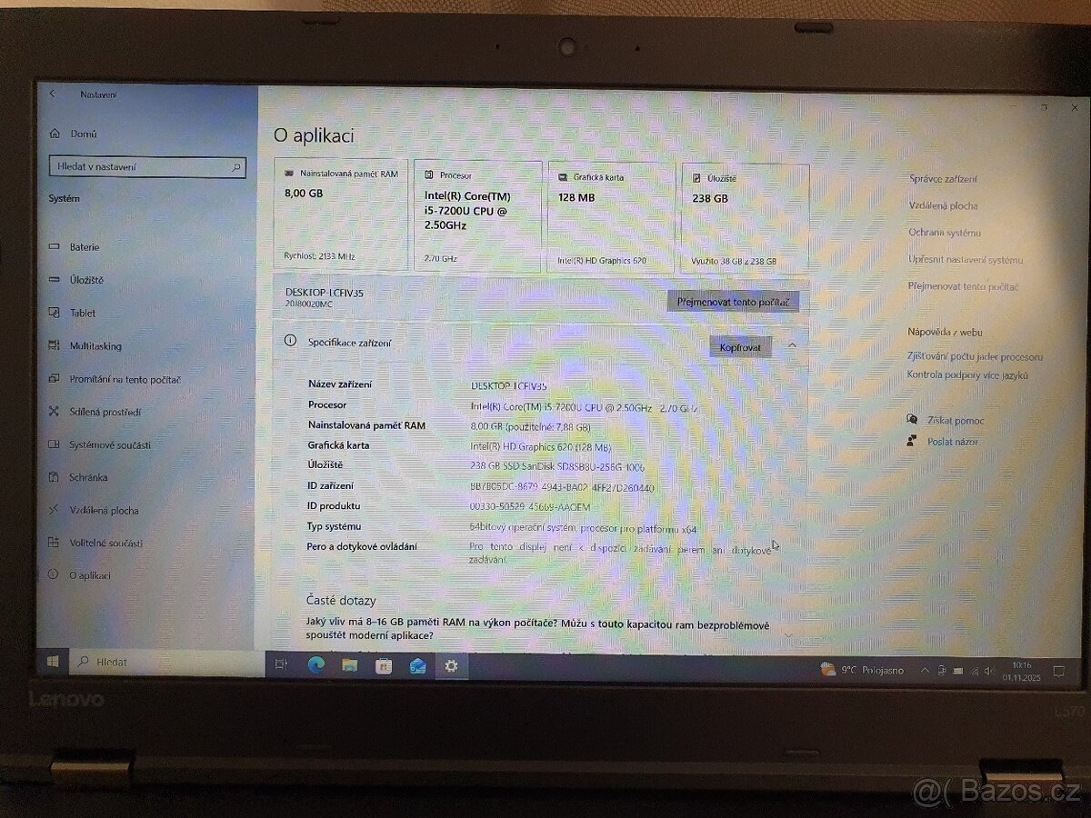 Prodám Lenovo ThinkPad L570 - 11