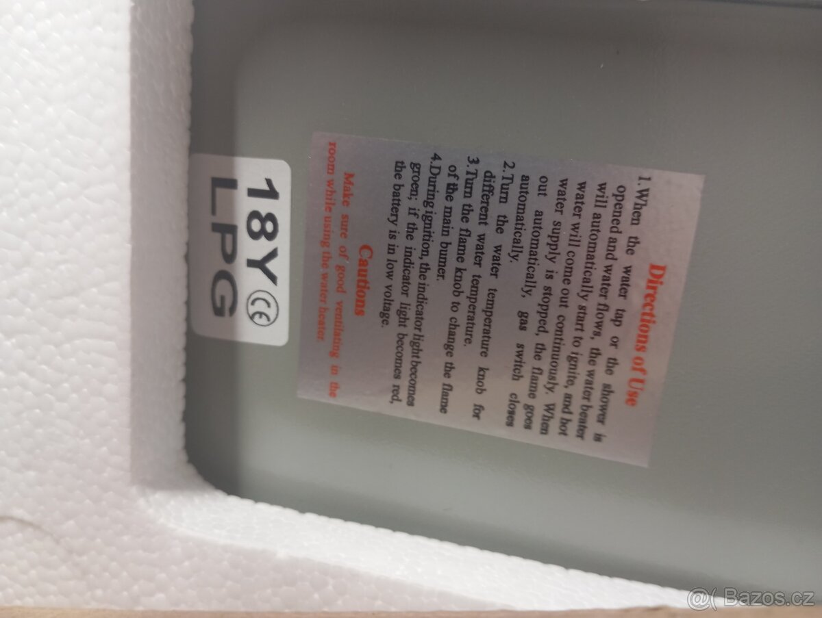 Karma na ohřev vody, plynový průtokový ohřívač vody - 11