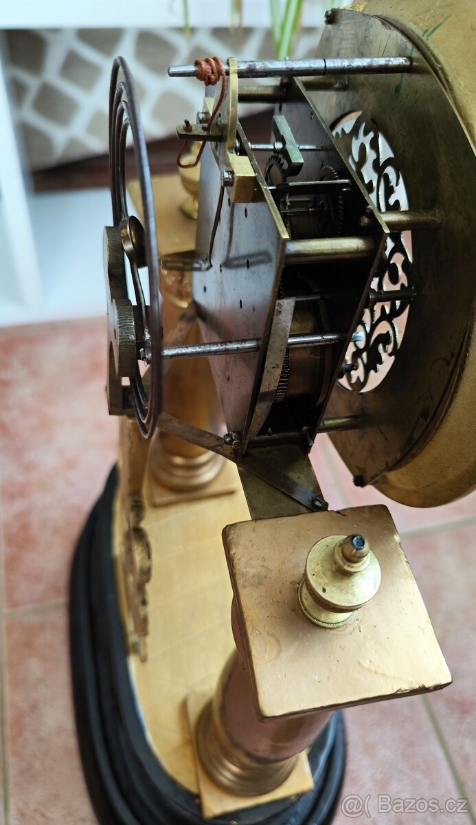 TOP krbové dvousloupkové hodiny Biedermeier - 11