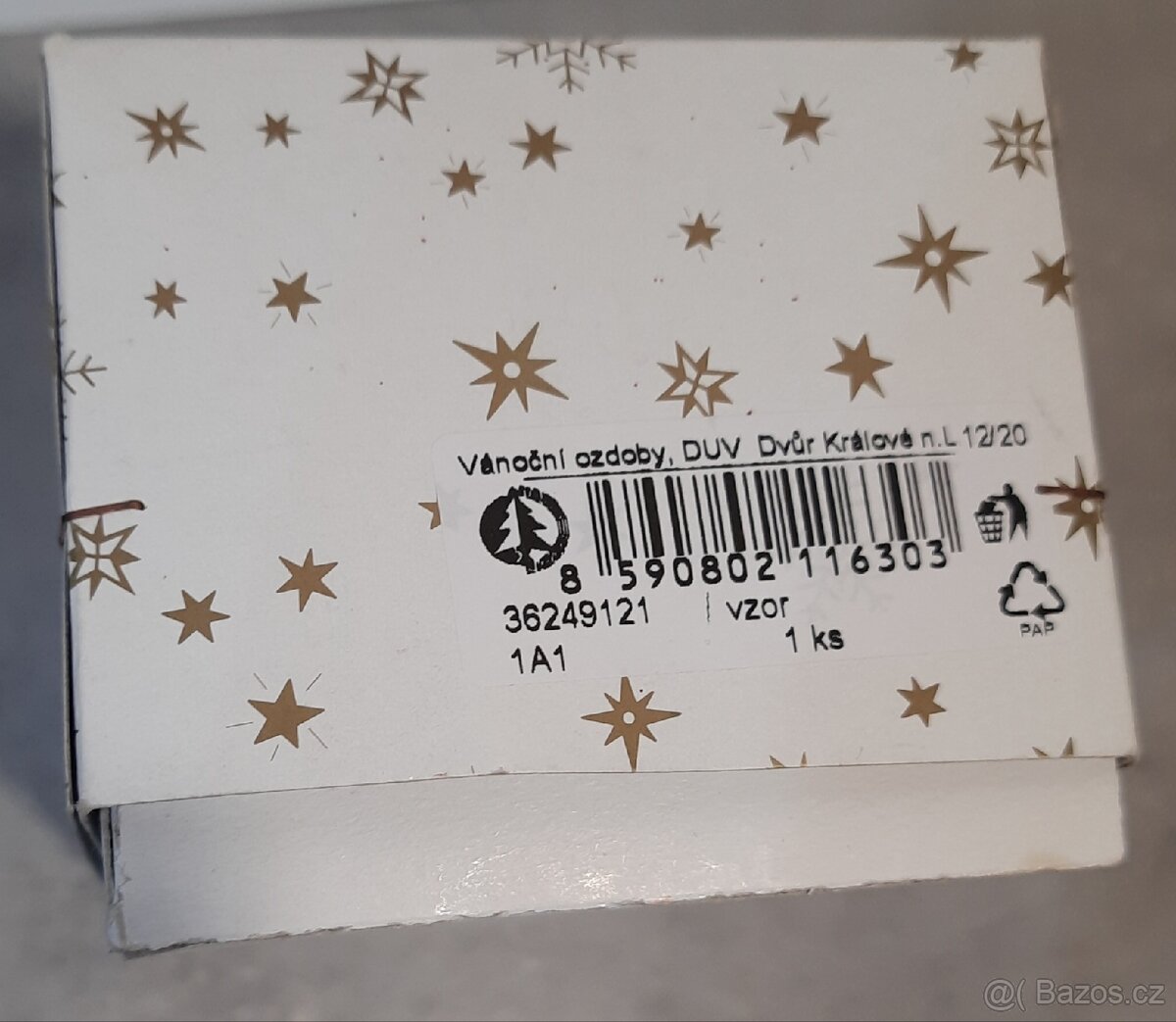 Vánoční ozdoba anděl skleněná - ruční výroba - 11