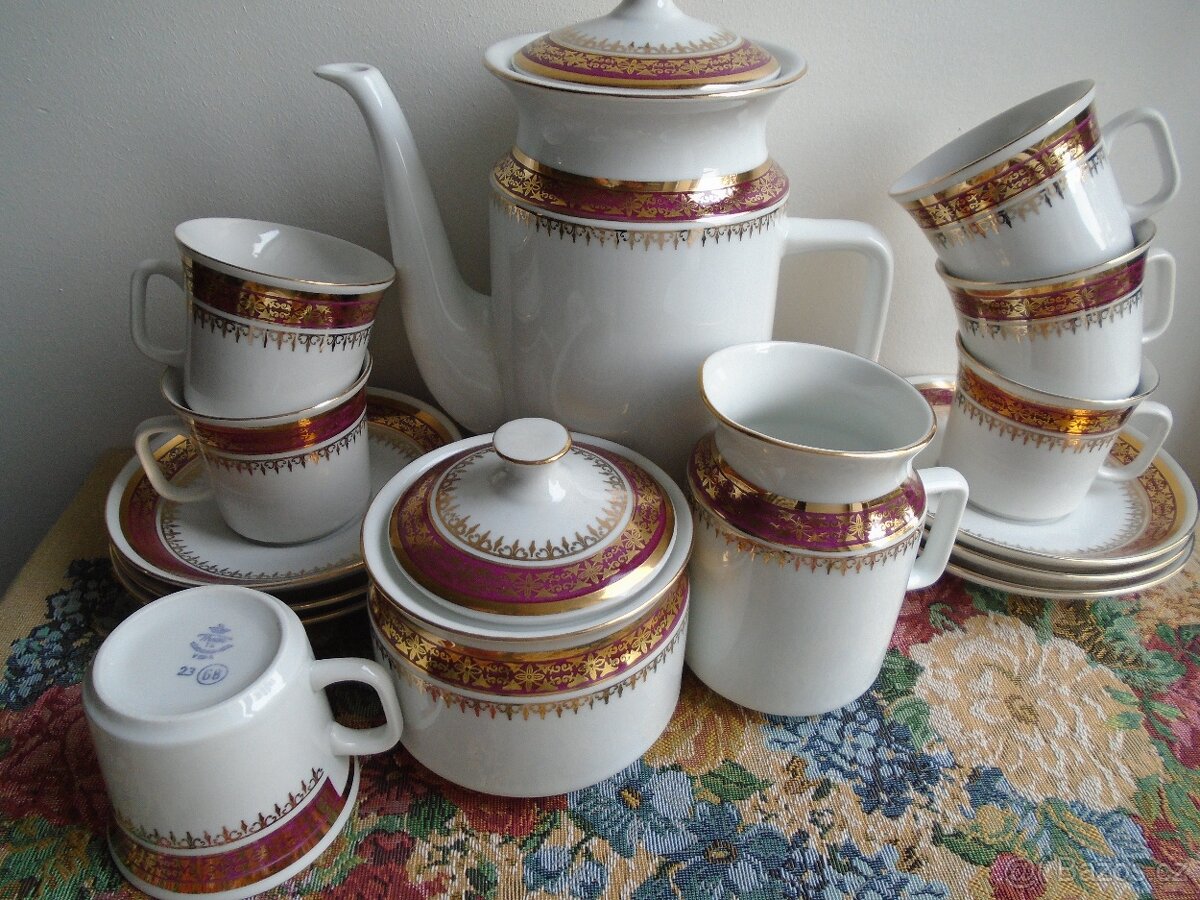 Kávová čajová souprava - likvidace. - 11