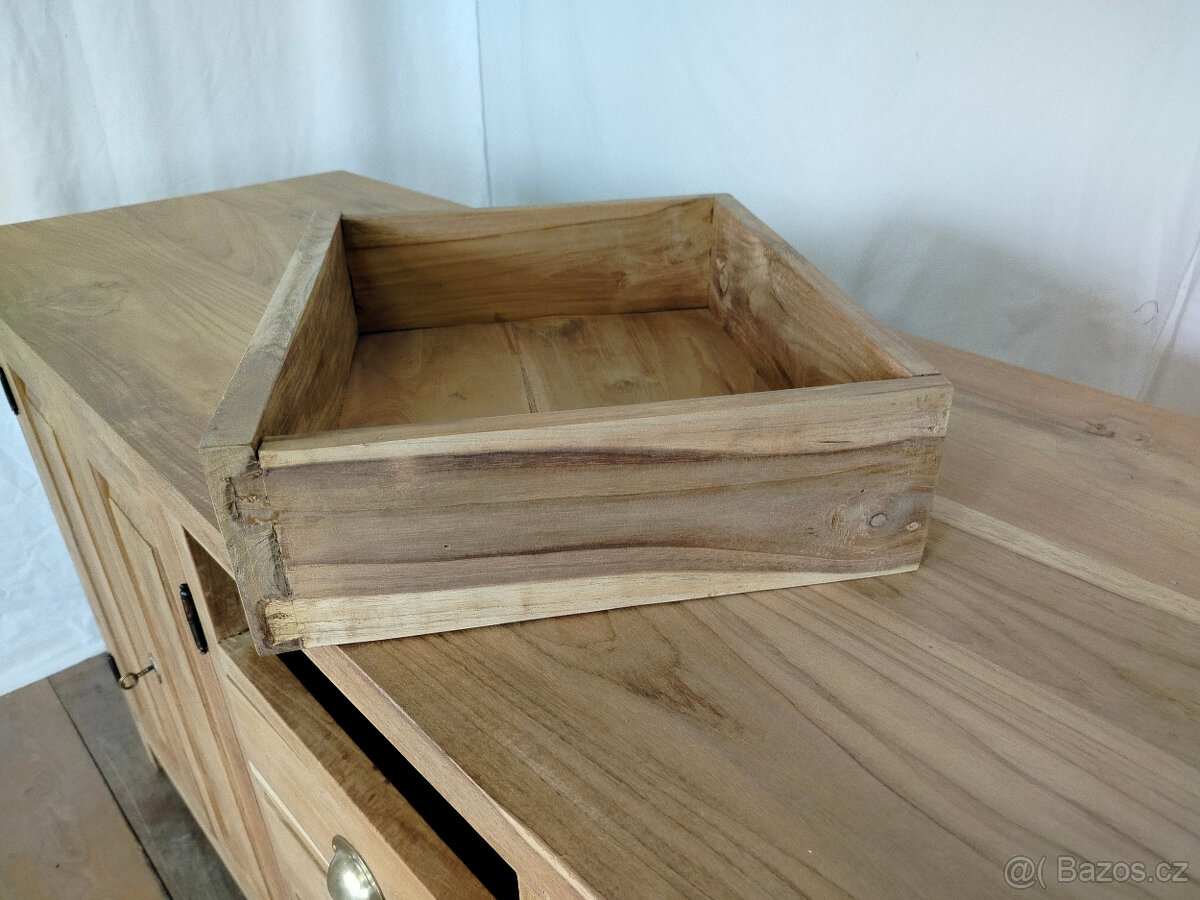 Velká masivní komoda TEAK - 11