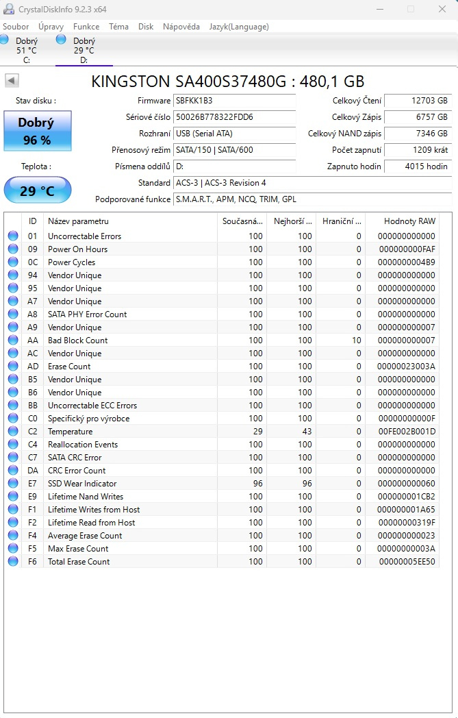 více disků SSD, KINGSTON, SAMSUNG, CRUCIAL, VERTEX - 11