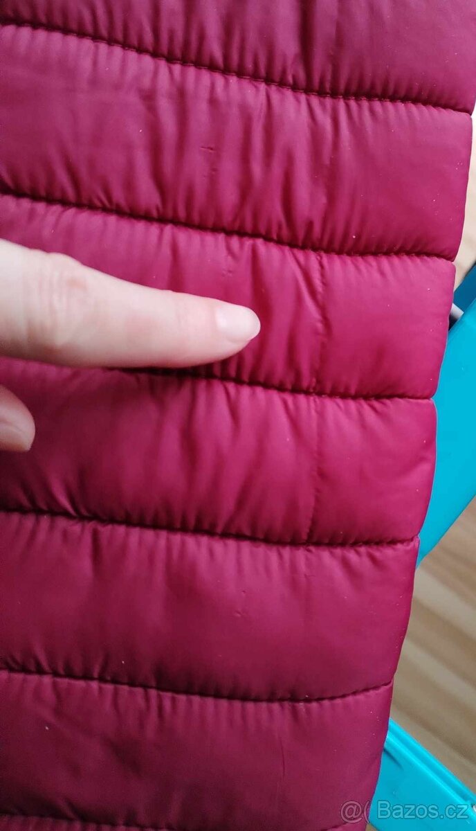 Podzimní jarní prošívaná vínová bunda Navahoo Kimuk S - 11