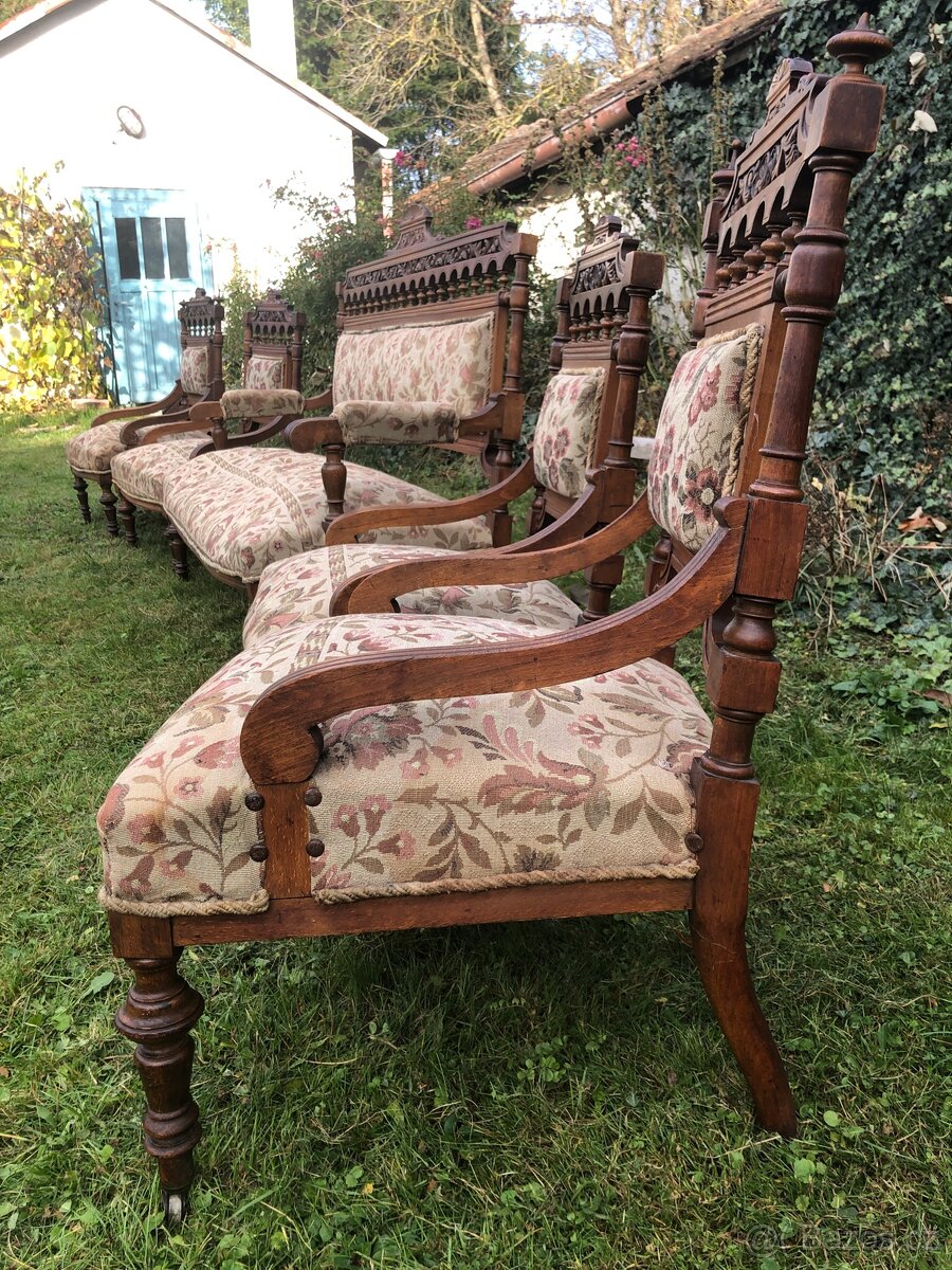 Starožitná sedací souprava (6 ks) - 11