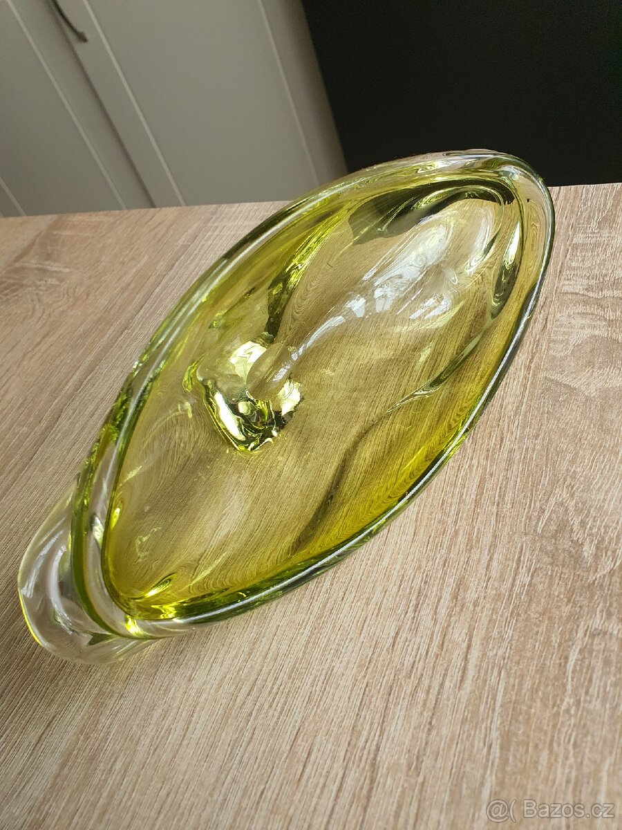 Hutní sklo Žardiniéra, miska - 11