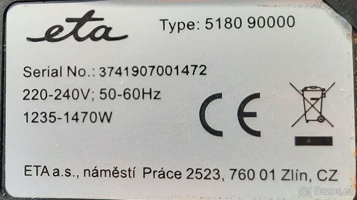 ETA NERO plnoautomatický černý kávovar – 66% sleva - 11