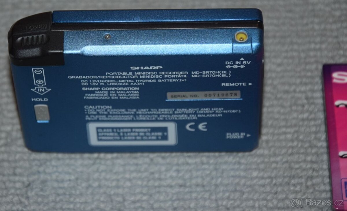 Minidisc SHARP MD-SR70, media, manual, příslušenství - 11