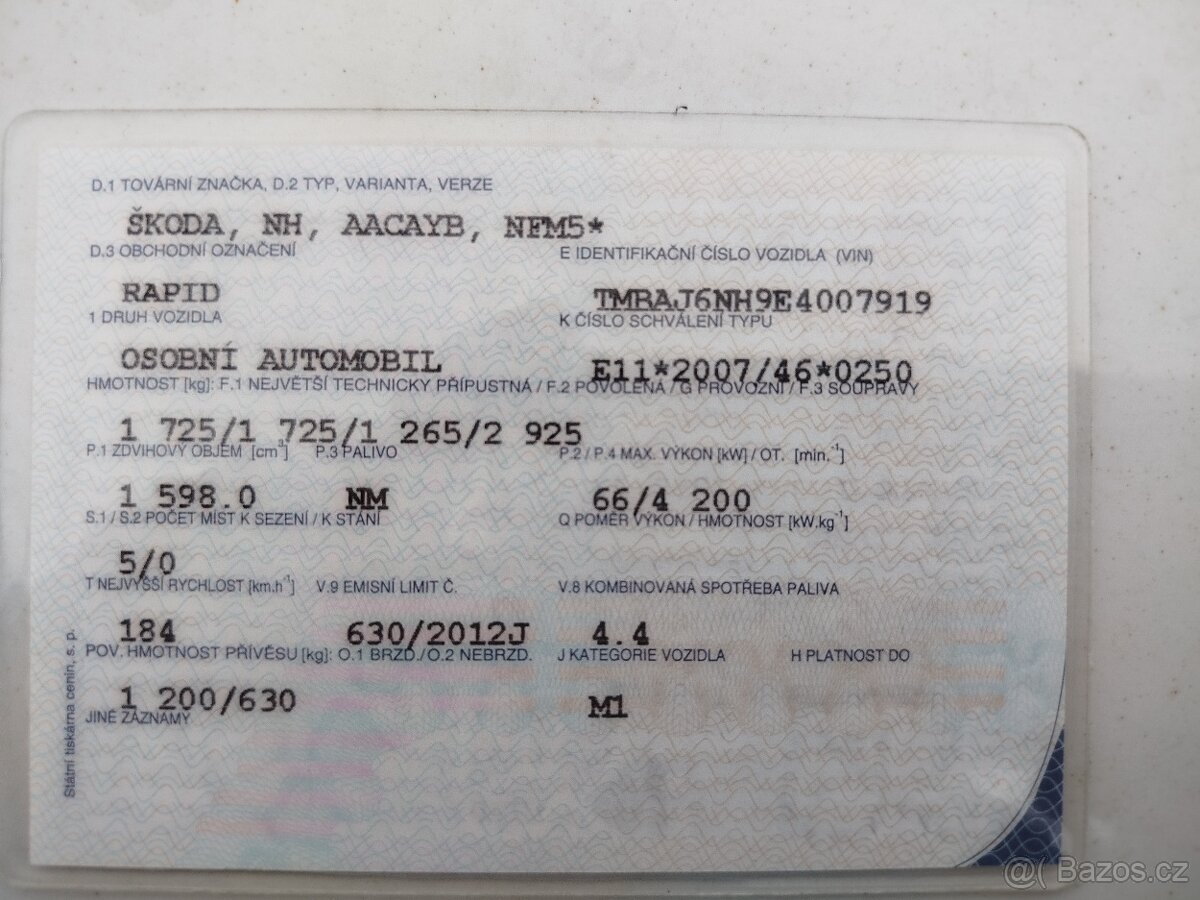 Prodám Škoda Rapid 1.6 TDI r.v.2013 - 11