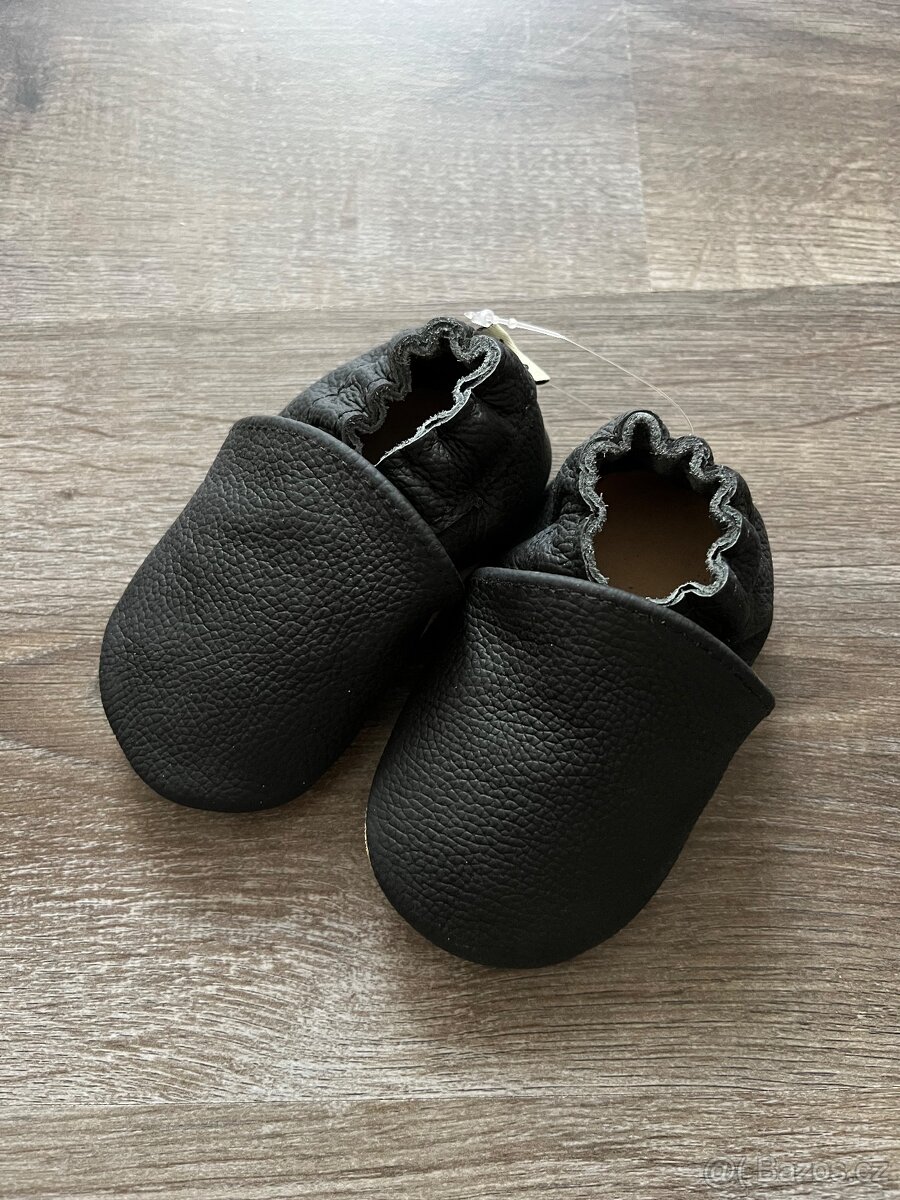 Nové Dětské kožené capáčky / boty pro miminko nazouvací - 11