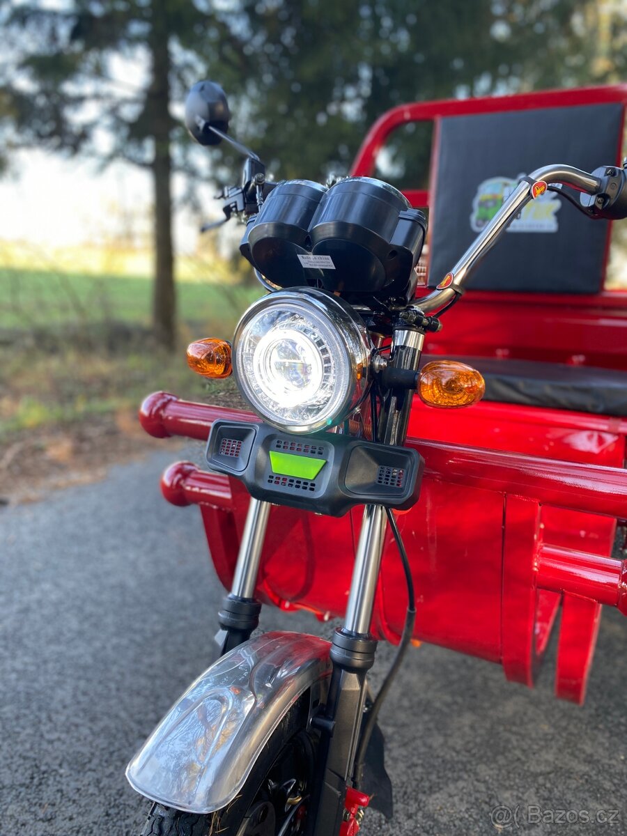 Elektro Pracovní Tříkolka - Tuk Tuk | 600kg nosnost | 45km/h - 11