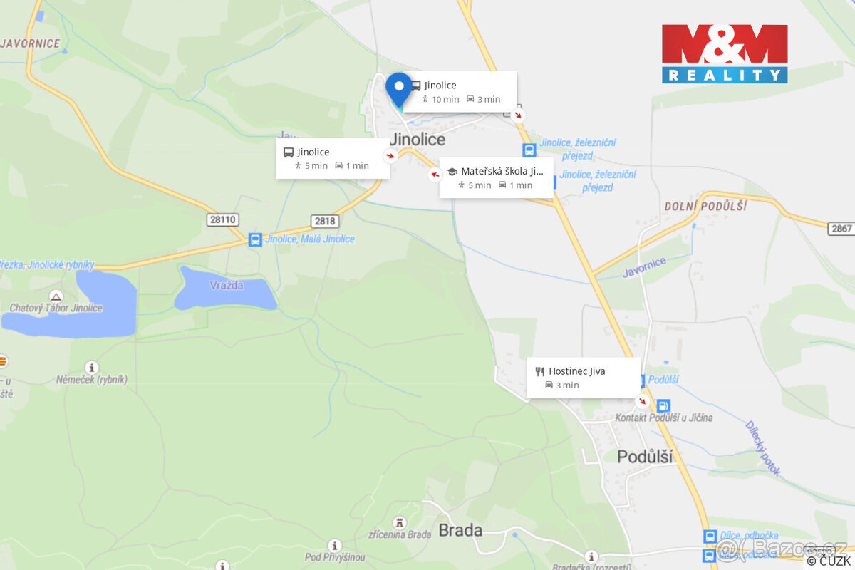 Prodej pozemku k bydlení, 1200 m², Jinolice - 11