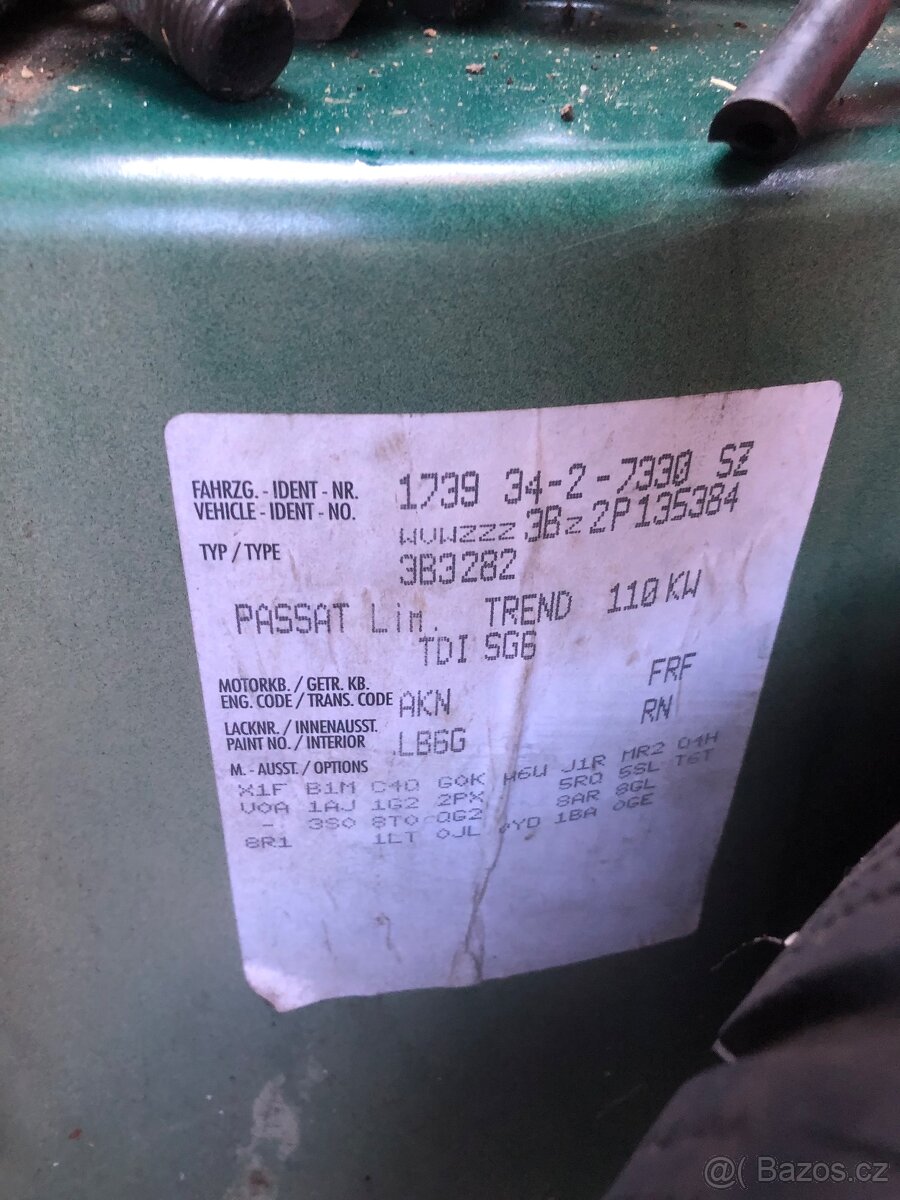 Díly z vozu vw passat B5,5 - 11