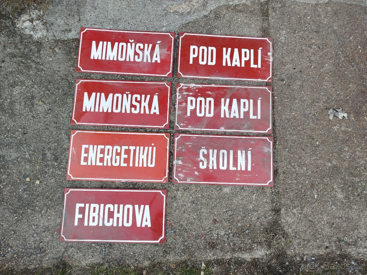 Smaltované cedule - 11