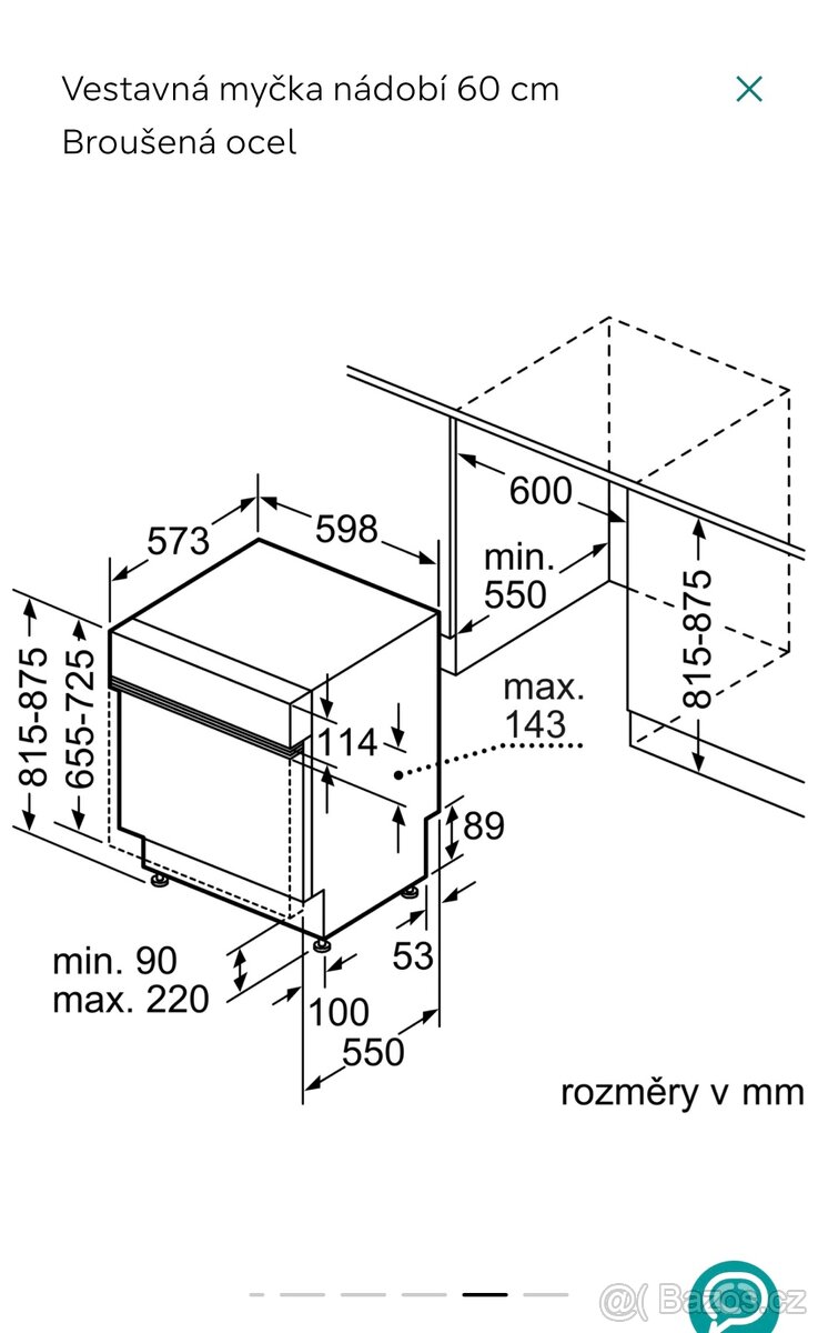 Nová vestavná myčka SIEMENS SN53ES27VE s ovl panelem - 11