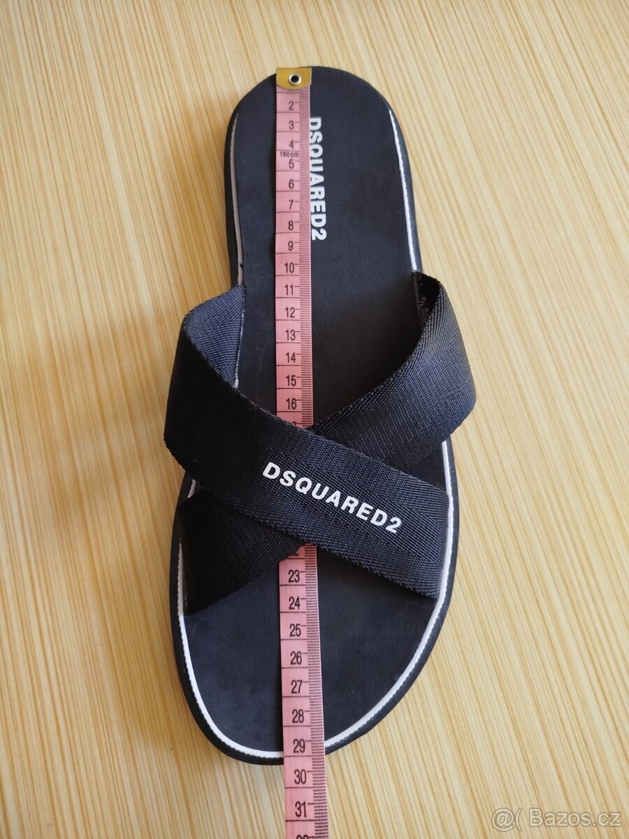 Pánské černé pantofle,zn.DSQUARED2, velikost 45 - 11