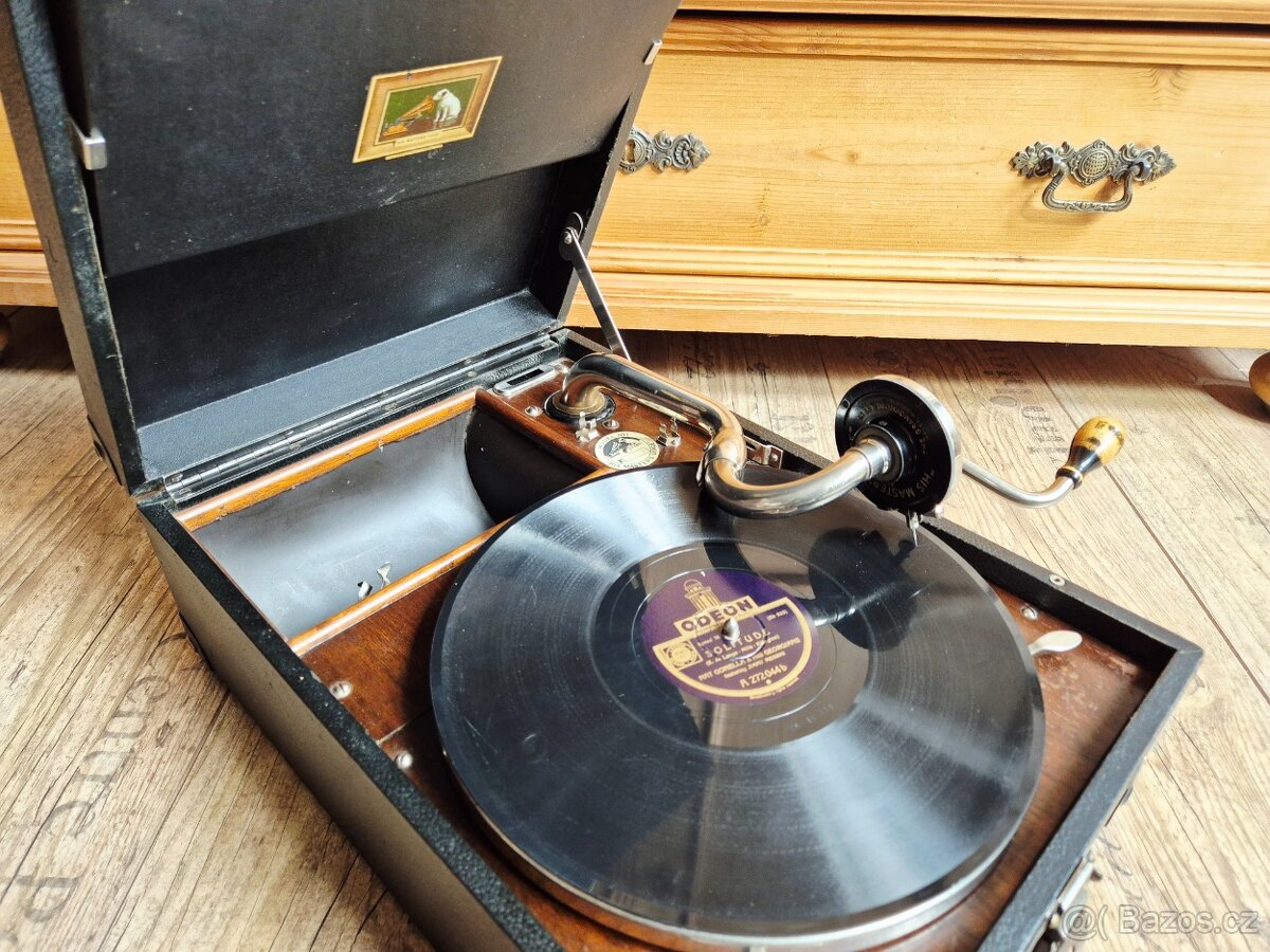Starožitný gramofon His Master's Voice, model 101, 1925-27 - 11