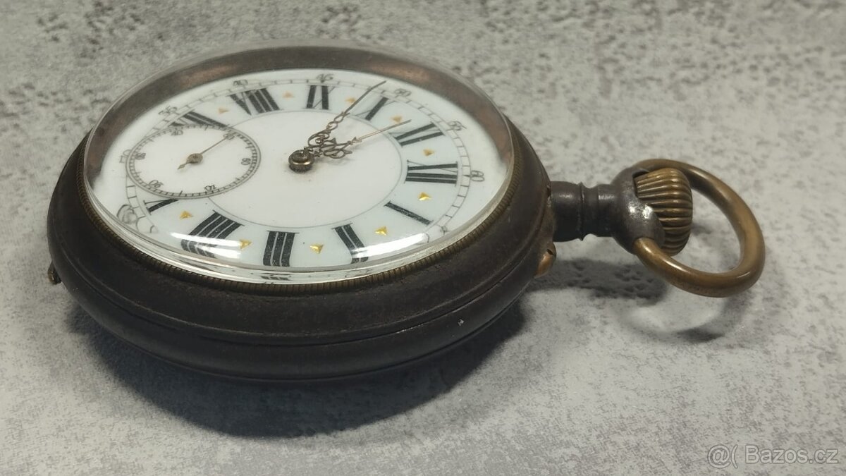 Obrovské 67mm, a 188g kapesni hodinky, brynyr ocel - 11