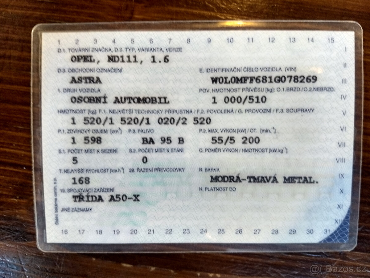 Opel Astra F 1.6 2001 - 11