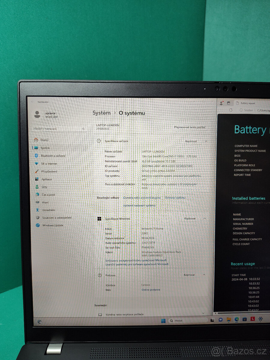 Lenovo Thinkpad t14s g4 i7-1355u 16/512GB√FHD-tuch√1r.Z.√DPH - 11