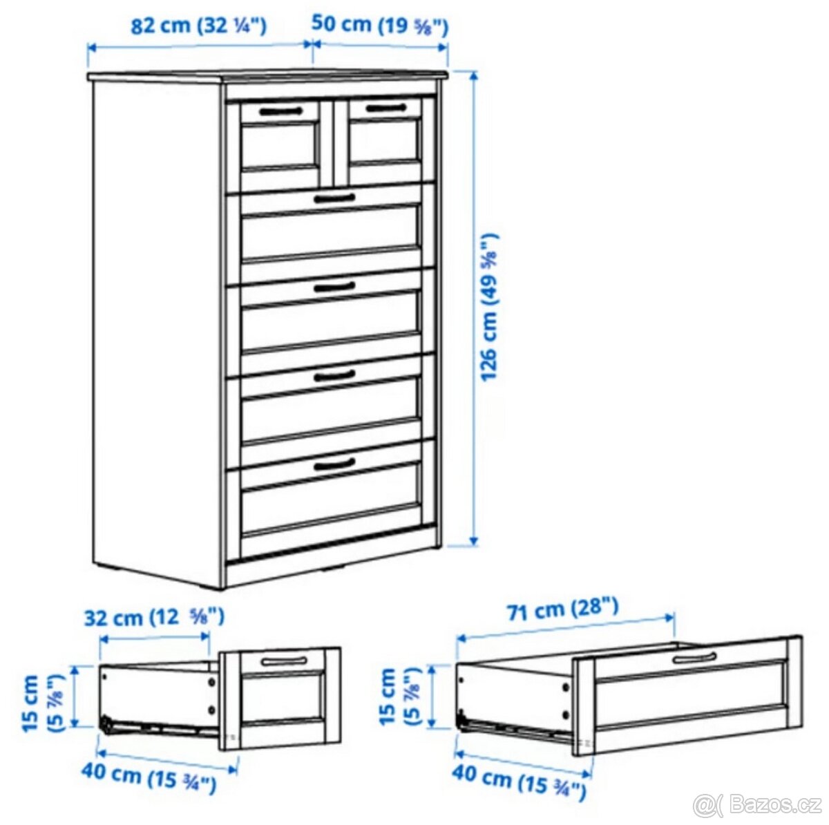 IKEA pěkná značková komoda IKEA SONGESAND - 11
