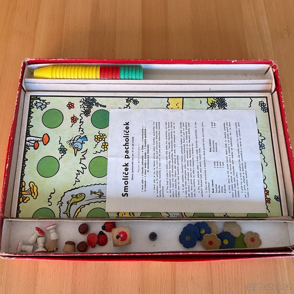 Retro hra- Smolíček pacholíček (dřevěné kytky) - 11