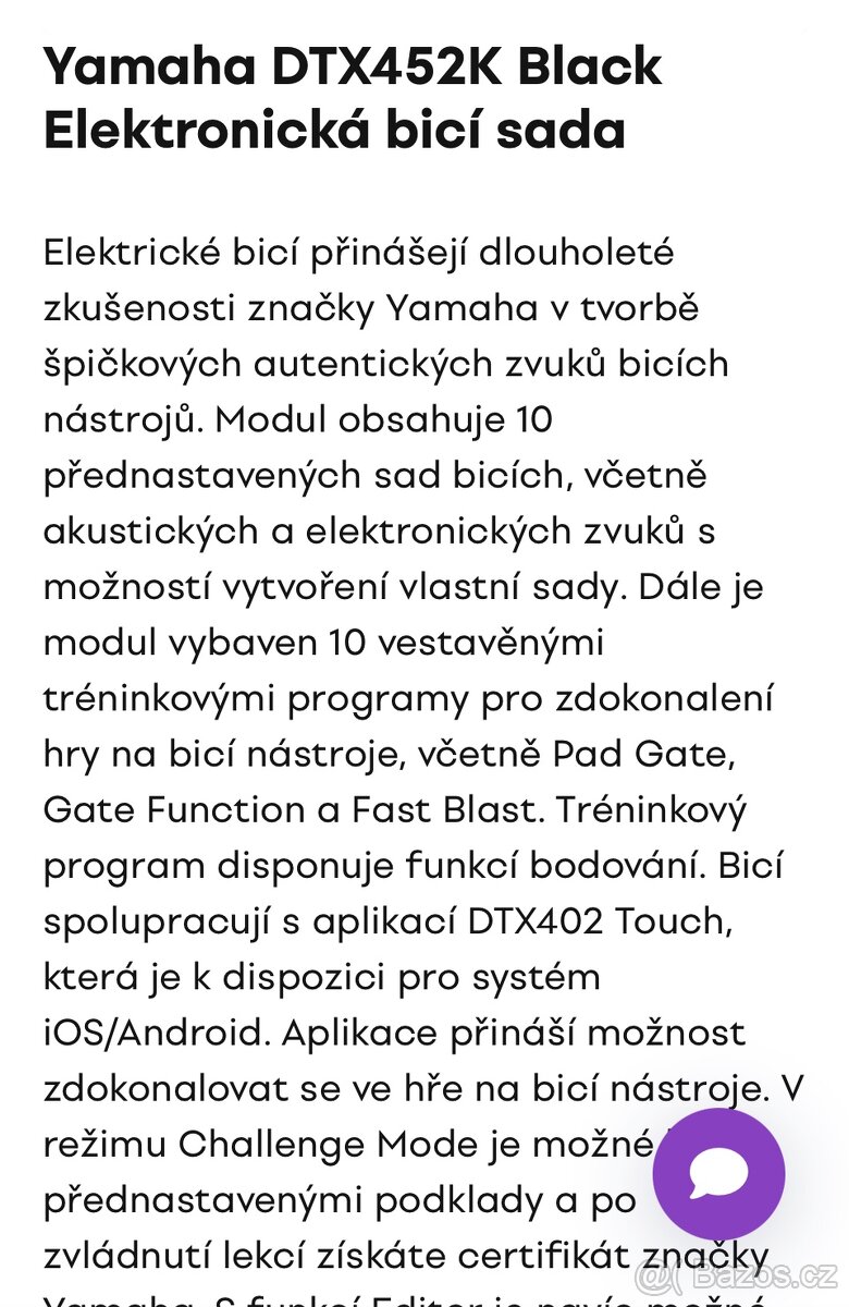 Prodám elektronické bicí Yamaha DTX452K - 11
