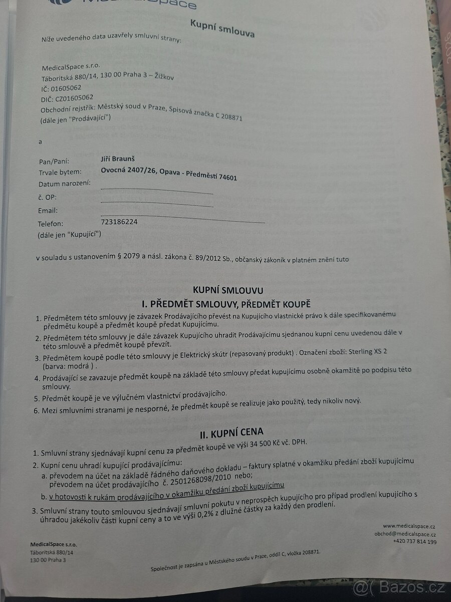 Elektrický skútr invalidní vozík - 11