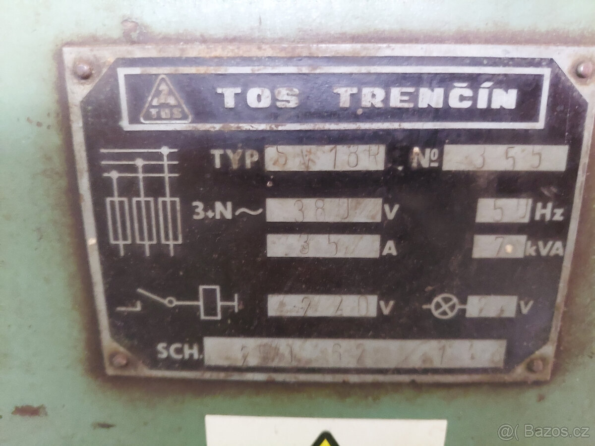 Prodám soustruh TOS Trenčín SV 18 R - 11