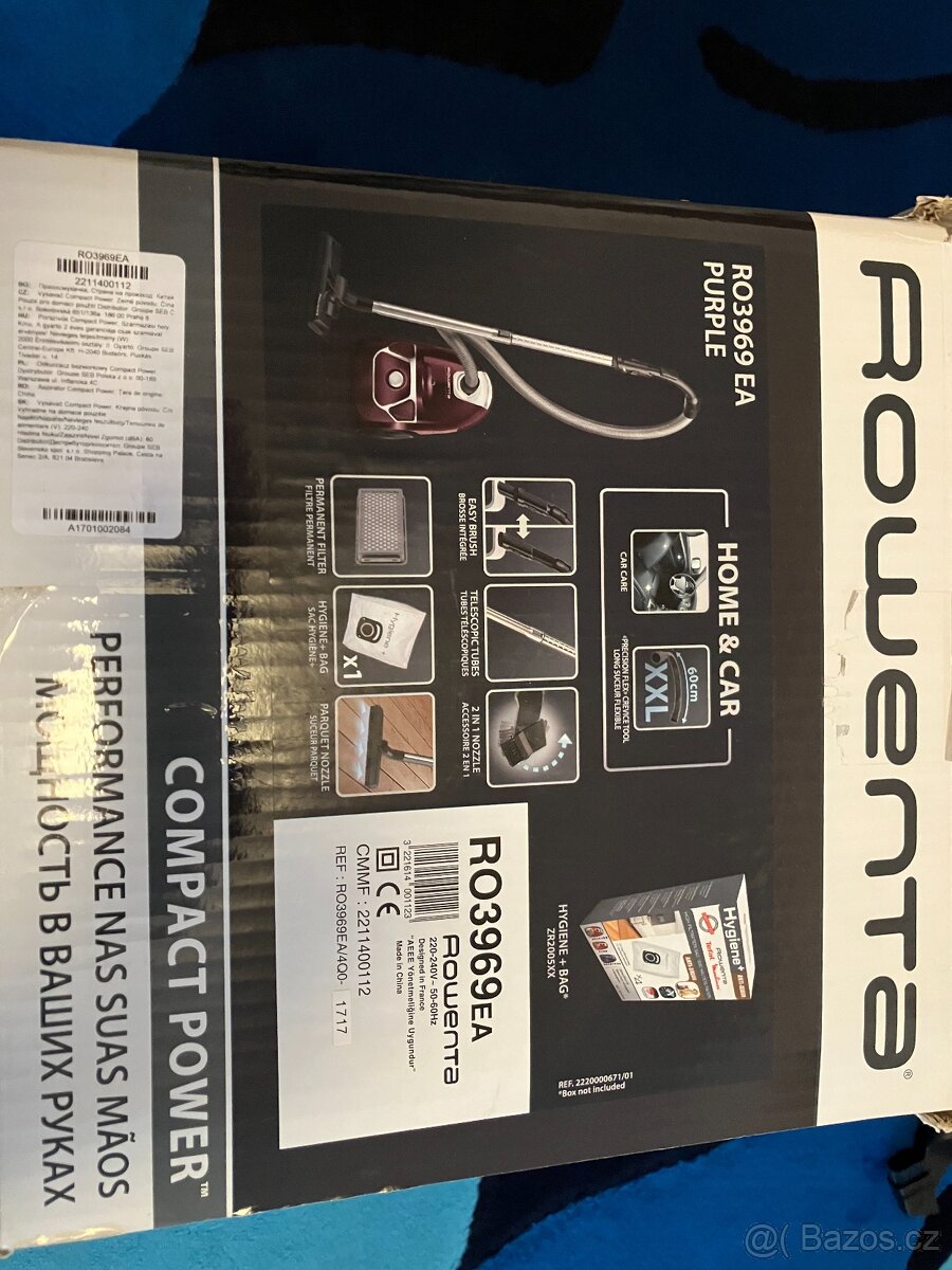 Vysavač Rowenta Compact Power RO3969 EA, fialový, nový - 11