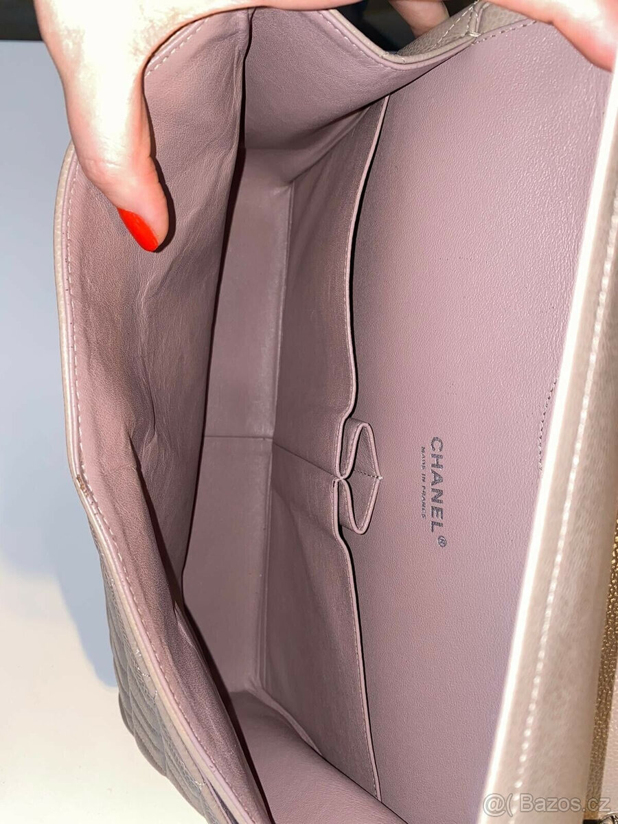 Originální kabelka Chanel 2.55 Jumbo, kaviárová kůže - 11