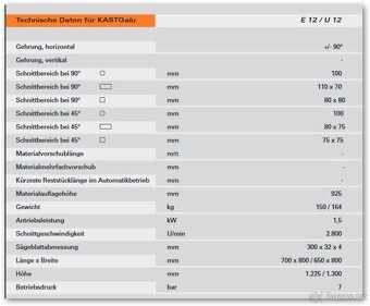 Poloautomatická kotoučová pila KASTO ALU-U12 - 11