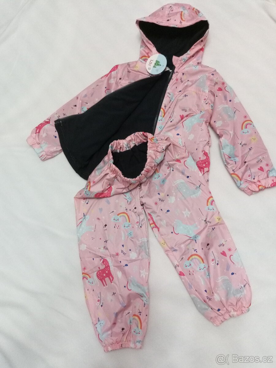 Nový nepromokavý termo set Jednorožci, vel.92/98 - 11