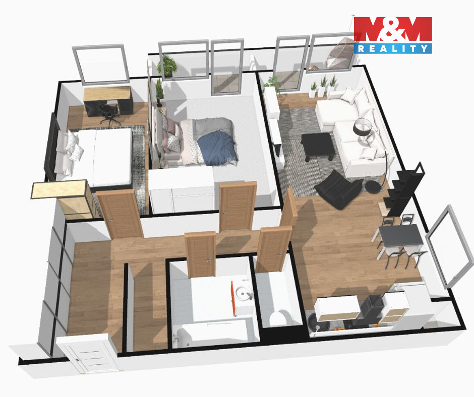 Pronájem bytu 3+kk, 75 m², Čáslav, ul. Čeplova - 11