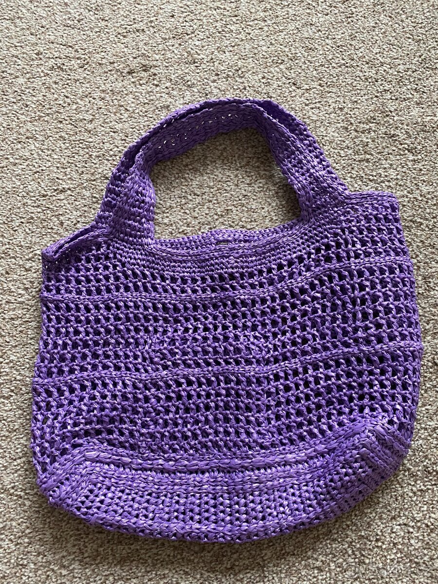 Nové lýkové tašky na knoflíky - červená, fialová - 11