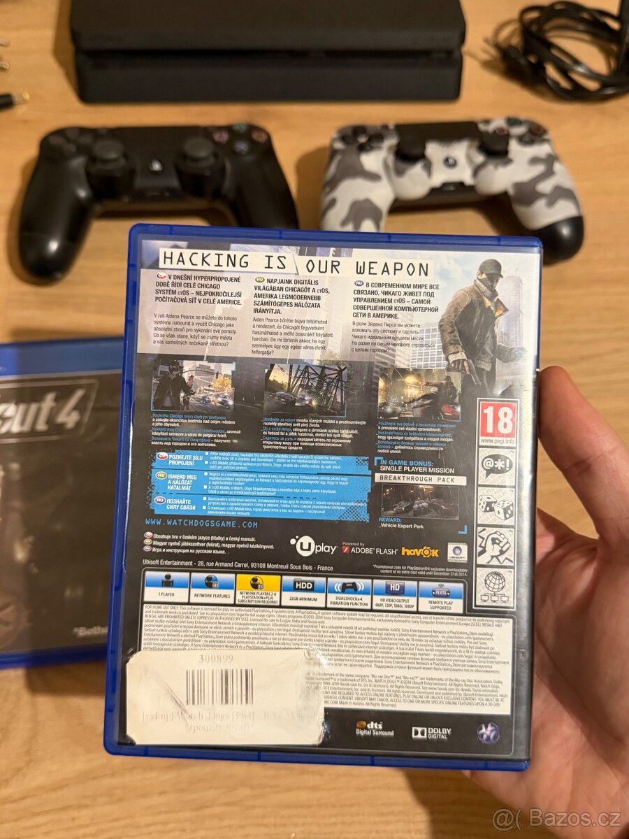 Sony PlayStation 4 Slim 1TB + ovládače , PS4 hry a stanica - 11