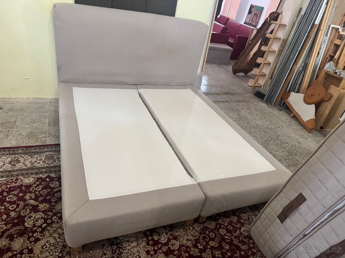 Luxusní boxspring postel IKEA mjolvik 180x200 - 11