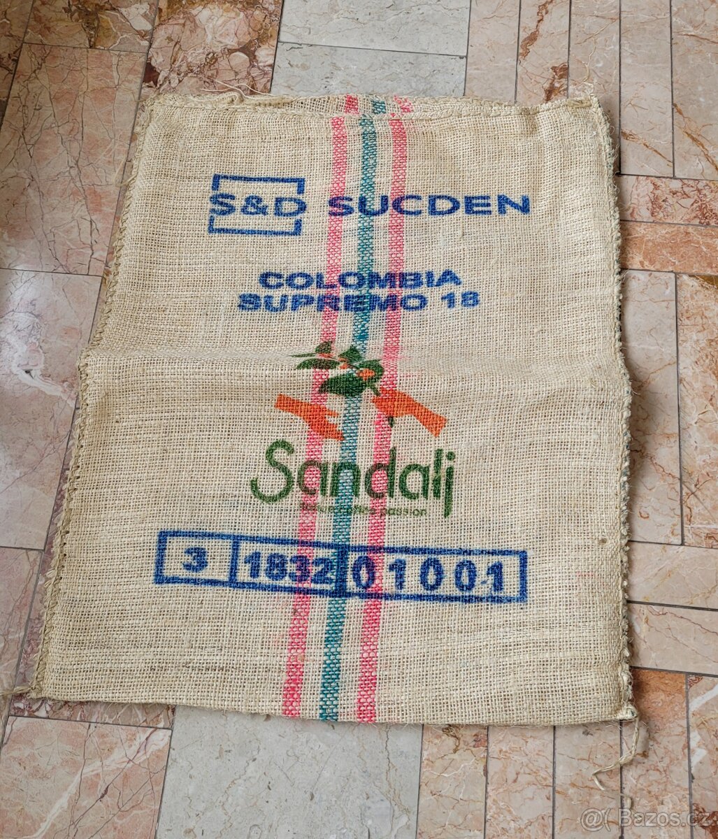 Dekorace: Jutové pytle na kávu, více kusů a více druhů, - 11